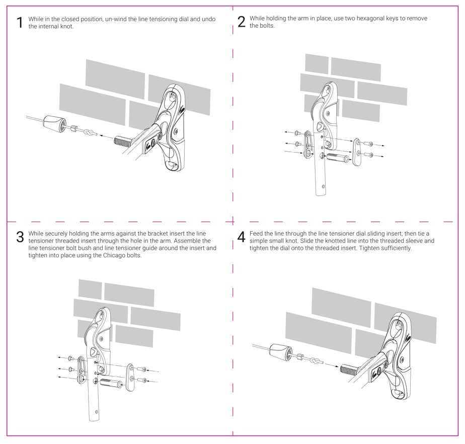 Hills Folding Frame Line Tensioner Assembly